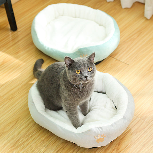 Tyson and Fate's Paw Print Cat Bed