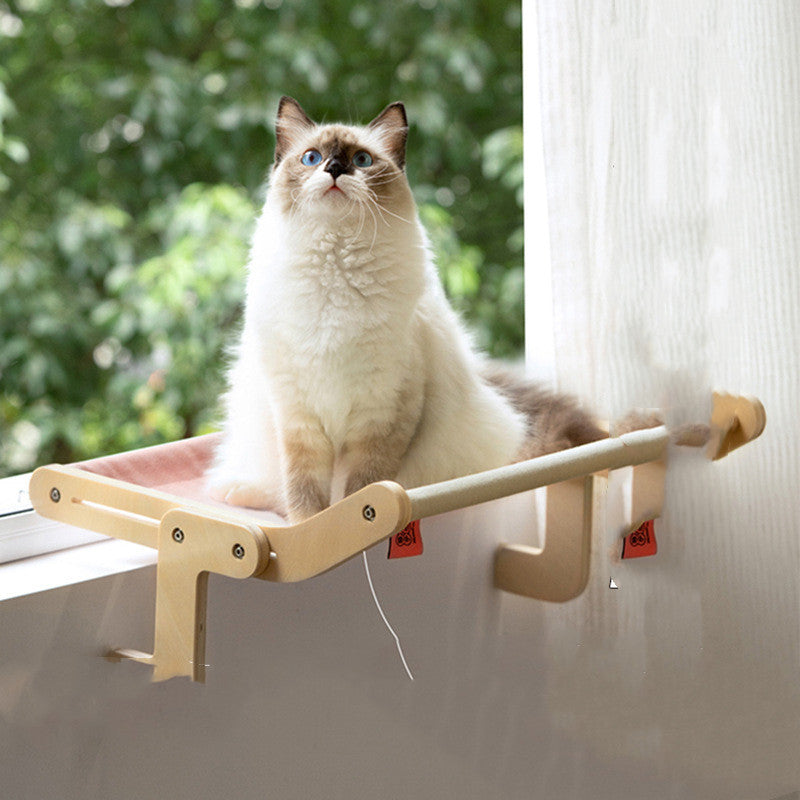 Tyson and Fate's Wooden Window Perch